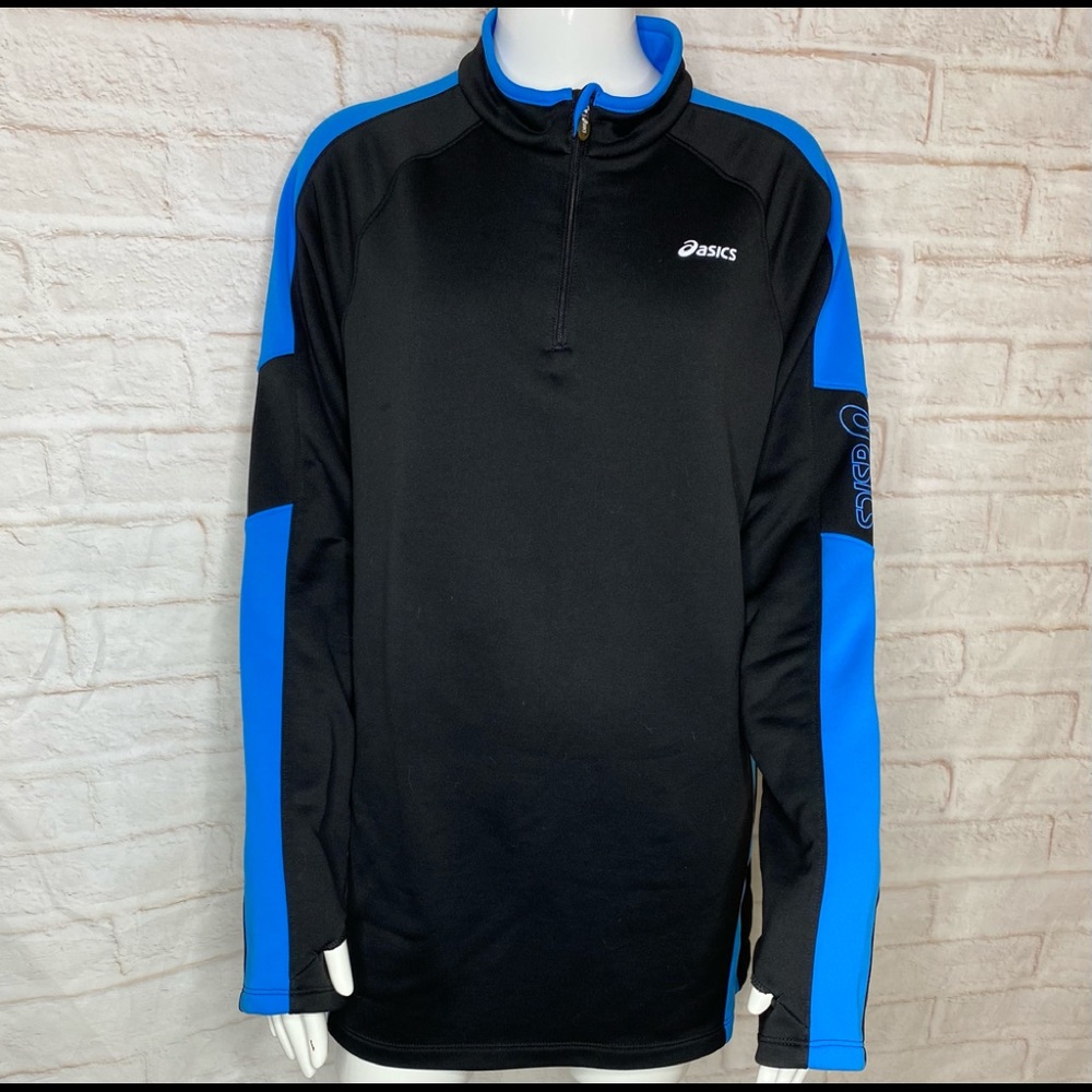 Asics haf zip pull over sweater size L